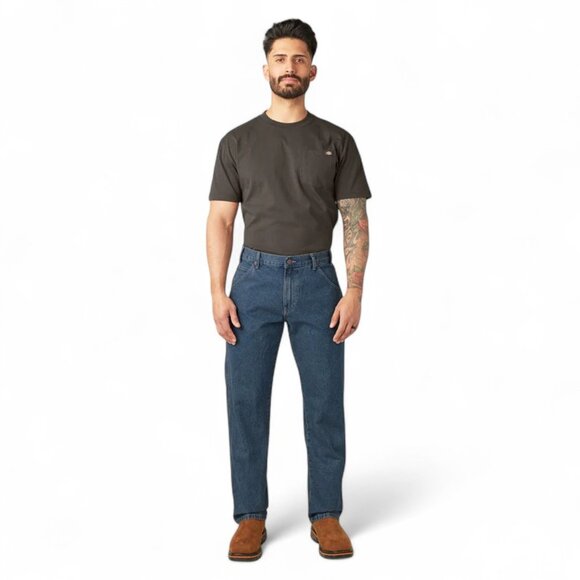 Dickies Men's Size 42x30 Carpenter Jeans Loose Fit Dark Wash Denim NWT - Picture 14 of 15